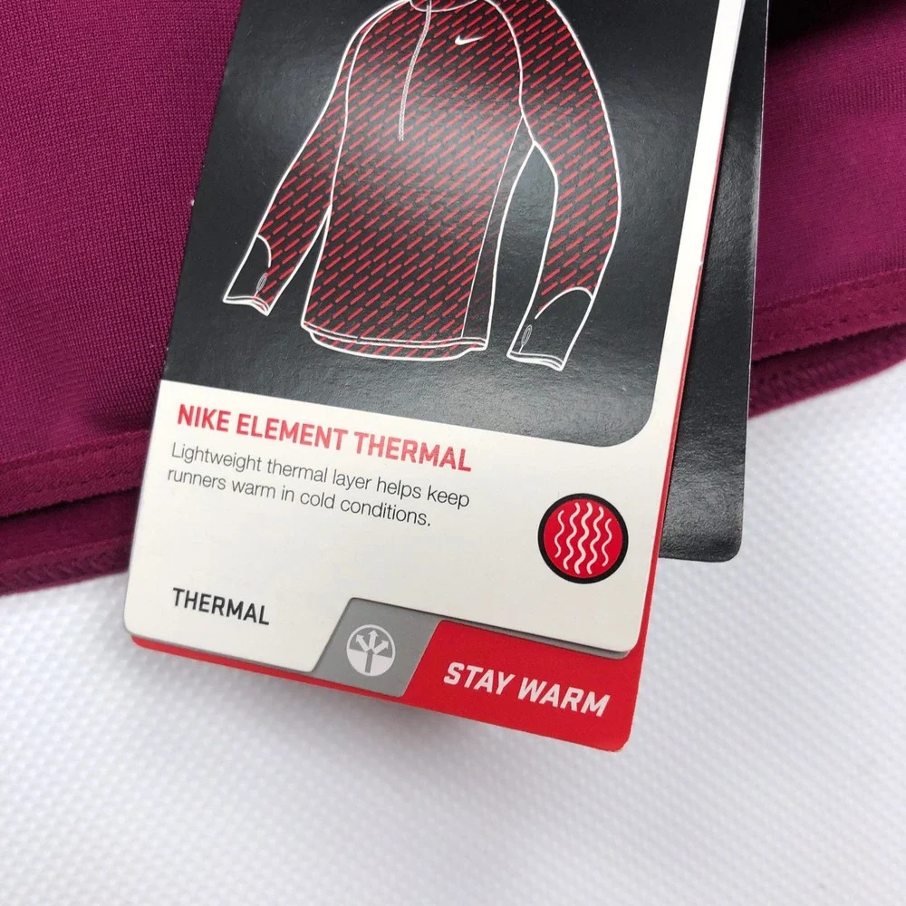 Nike Womens Element Thermal Full Zip Running Jacket Purple Large L